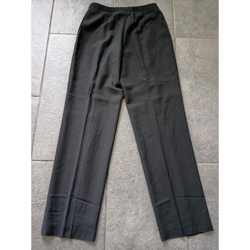 Vintage Minimalist 90s High Rise Wool Blend Side Zip Trousers Black Women’s 4 - Picture 7 of 7